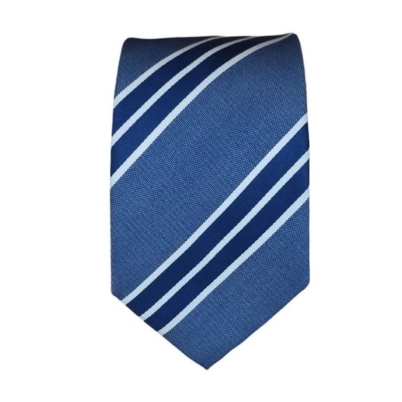BOGGI Blue Striped Silk Tie ITALY 60”/ 3.2” EC - Picture 1 of 11